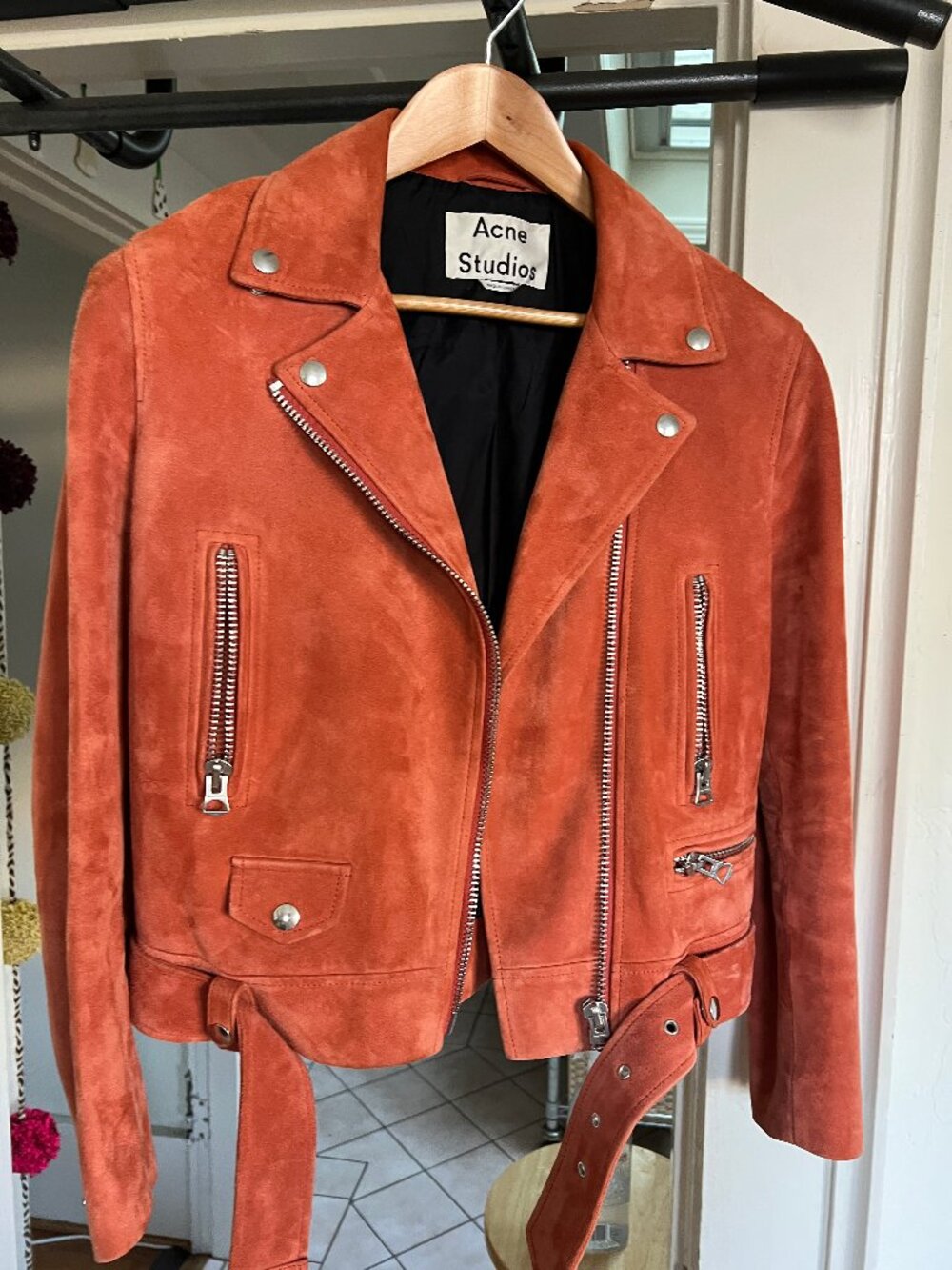 ACNE Studios Mock Moto Suede Leather Jacket (100% Goat Suede) - Picture 13 of 14